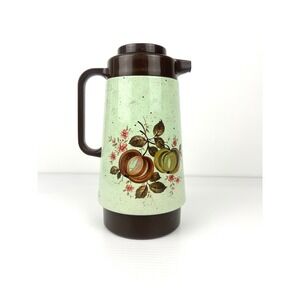 VTG Mio Pot 7024-006 Thermal Carafe 1L Speckled Green Fruit Floral Japan 10.25"